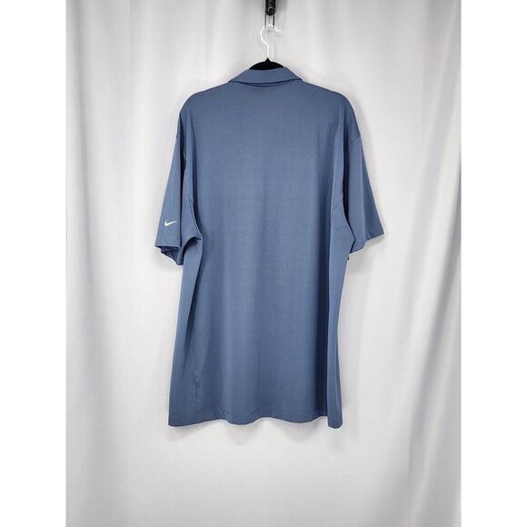 Nike Golf Dri-FIT Polo Shirt Mens 2XL Blue Performance Pique Athletic Tennis - Picture 4 of 13